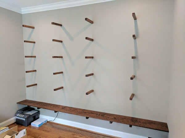 Build A Hanging Shelf Built In Bookcase, How To Attach Bookcase Wall Without Drilling